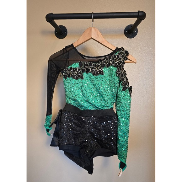 Weissman Other - Weissman green and black dance costume child size medium